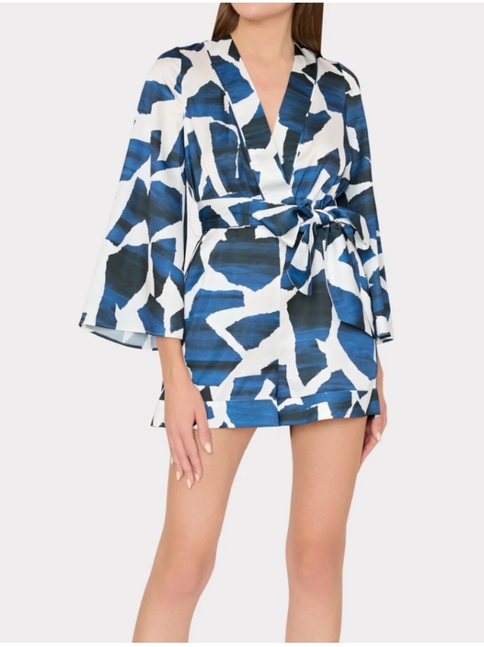 Milly Ocean Puzzle Satin Romper - 

Size Small
NWT